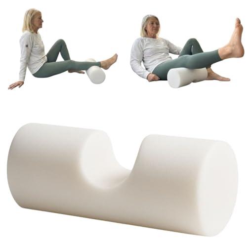 KneEXT Heel-Cup Foam Roll | Post-Surgery Knee Replacement Recovery Aid | Dual-Function Wedge for Terminal Knee Extension & Short Arc Quad Exercises