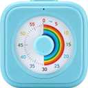 60-Minute Visual Timer for Kids, Silent Rainbow Countdown Timer for Time Management, Homeschool, Classroom, Home, Office