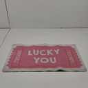 SNNDER Trendy Retro Pink Door Mat, Funky Retro Lucky You Tickets Doormat for Front Door Porch Indoor Outdoor Outside Entrance, Pink Welcome Mats Doormat Outside, 17x30 Inch