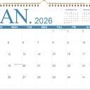 Calendar 2026-12 Monthly Wall Calendar 2026 from January 2026 to December 2026, 2026 Calendars, 14.5'' x 11.5'', Holiday Marked, Premium Paper for Organizing