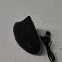Ergonomic Wireless Rechargeable Mouse, Bluetooth+USB A+Type C(3 in 1) Connection, 5 Levels Up to 4800 DPI, 6 Silent Buttons, 2.4GHz Carpal Tunnel Vertical Mice, for Laptop, Desktop,MacBook-black