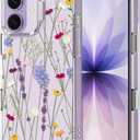 MOSNOVO for iPhone 17 Case | Military Grade 6.6ft Drop Tested | Camera Control | Clear with Floral Garden Design