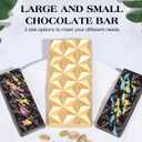 2 x 3 Pcs Chocolate Bar Mold Deep Dubai Break Apart Candy Molds Thick Stuffed Silicone Molds for Filling Knafeh Pistachio Chocolate Bar and Wax Melts Large (Pyramid Shape)
