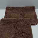 Bathroom Rugs Sets 2 Piece – Thick Chenille Bath Mats | Absorbent and Washable Bath Rug Non-Slip, Plush Rugs for Bathroom, Shower, Sink(Brown, 23"x16" and 30"x20")