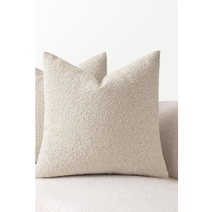MIULEE 18x18 Inch Decorative Pillow Covers for Couch Bed Textured Boucle Neutral Throw Pillows Natural Beige Accent Solid Cushion Pillowcase Cozy Soft Chair Sofa Livingroom Home Decor