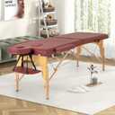 84" Foldable Massage Table with Carrying Bag and Height Adjustable
