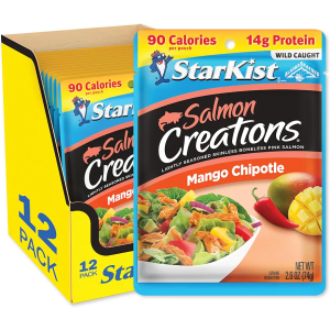 StarKist Salmon Creations Mango Chipotle - 2.6 oz Pouch, (Pack of 12) BB: 05/25/26