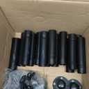 6 Sets Plastic Stanchion Set Traffic Delineator Post Cones with Fillable Base 6.6 ft Plastic Chain and S Hooks Crowd Control Parking Barrier for Traffic Caution Parking Lot Construction Roads (Black)