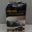 Small Portable Space Heater for Indoor Use - VOCRS 1500W PTC Electric Heater with Thermostat, Remote Control, 12H Timer, Eco and Fan Mode, Rapid and Safe Heating for Bedroom, Office