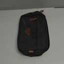 Mactso Mens Travel Toiletry Bag Canvas Leather Cosmetic Makeup Organizer Shaving Dopp Kits with Double Compartments (Black)