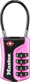 Master Lock 4697D Set Your Own Combination TSA Approved Luggage Lock, Pink