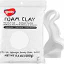 BOHS White Modeling Foam Clay Lite - 500 Grams, Squishy,Soft, Air Dry -for Flower Mirror,Cosplay,Fake Bake, Slime Supplies- 1.1 Lbs