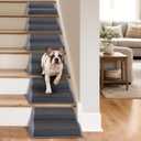 CiWiVOKi 2-Step Modular Dog Ramp - Portable Non-Slip Stairs for Small Dogs with High Support, 9.5" D Lightweight Plastic Pet Steps Fits Staircase Indoor, Ideal for Elderly Injured Pets (6-Pack, Grey)