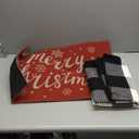 Maasechs 2 Pcs Christmas Doormat 24'' x 51'' Christmas Outdoor Rug and 18'' x 28'' Merry Christmas Coir Doormat Welcome Mat Xmas Non Slip Floor Mat for Outside Entrance Front Porch (Snowflake)