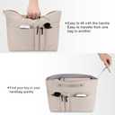 HyFanStr Purse Organizer Insert for Handbags,Tote Bag Organizer Insert Zipper Bag for Women, Handbag Organizer Inside Liner with 15 Pockets (XL, Beige)