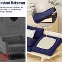 Patelai 11 Pcs Waterproof Patio Cushion Covers for Outdoor Sectional Furniture Wicker Rattan Patio Sofa Couch Chair Seat Pillow Slipcovers, 3 Sizes Covers Only (25.4 x 25.4X 3.54,Blue)