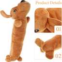 balacoo Squeaky Plush Dog Chew Toys for Puppies and Cats Interactive Sound Pet Toys Cartoon Sausage Dog Design 15.74X3.54X1.18In Soft Material Indoor Outdoor Play