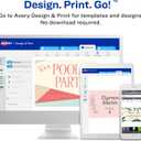 Avery Printable Tickets with Tear-Away Stubs, 1.75" x 5.5", Matte White, 200 Blank Tickets for Laser and Inkjet Printers (16154)