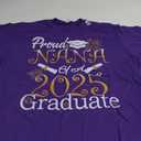 Proud Nana of a Class of 2025 Graduate Nana Senior 2025 T-Shirt 3XL Purple
