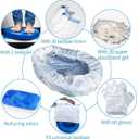 Bedpan Set with 30 Absorbent Pads Gel and 30 Disposable Liners, Bed Pan for Elderly Females Women, Bedpan with Liners for Men Male
