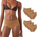 Women's Disposable Seamless Underwear Soft Stretch Briefs Invisible Panties for Travel Hospital Stays 6 Pack (M)