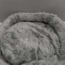 Cat Bed Kitten Bed, Washable Round Cat Beds for Indoor Cats, Super Soft Plush Faux Fur Pet Bed for Puppy and Kitten with Anti-Slip Bottom Medium (24*24in)