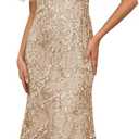 PINMJEE Lace Mother of The Groom Dresses with Sleeves Long Mermaid Mother of Bride Dress Champagne Size 12