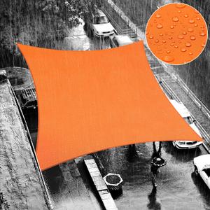 ShadeMart 14' x 14' Orange Waterproof Shade Sail Square Rectangle Sun Shade Sail 95% UV Resistant Canopy Awning Shelter Custom Size Sunshade for Backyard Patio Deck Balcony Pergola Garden