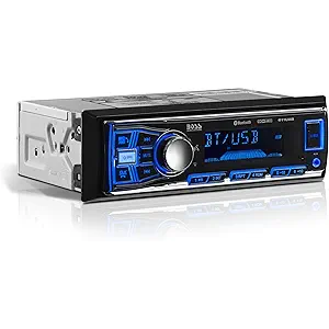 BOSS Audio Systems 611UAB Car Stereo  Single Din, Bluetooth, No CD DVD Player, AM/FM Radio Receiver, Aux Input, USB