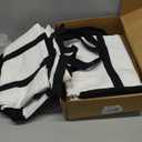 10Pcs Canvas Tote Bag Bulk with Outer Pocket, 12oz Cotton Blank Canvas Tote Bags 19 x 14.6Inch, 13 x 11Inch Reusable Grocery Bags Shopping Cloth Bags for Women, Graduation Favor (5 Set Large & Medium) (Black)