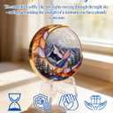 Moving Sand 5 Year Sobriety Coin - Liquid Glitter AA Medallions for Five Year Recovery, Sober Chip with Token Capsule, Sobriety Gifts for Women & Men Celebrating Sober Anniversary
