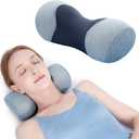 Cervical Neck Roll Traction Pillow,Neck Shoulder Muscle Relaxer,Cervical Spine Alignment & Tension Relief & No More Neck Pain &Breathable Pillowcase, Memory Foam, Odorless, Small