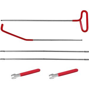 Car Long Reach Tool, 67" Multi-Function Automotive Emergency Tool, Portable Long Pin Puller Hook Kit with Adjustable Length for Vehicles, Car Repair Tool Kit Accessories (Red)