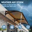 Window Awning Door Canopy Exterior, Aluminum Bracket Awnings, Black Bracket Awnings, Suitable for Terraces, Bedroom Windows, Rain and Snow Protection, Sunshade, Easy to Install