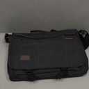 17.3 Inch Messenger Bag for Men: 2PCS Laptop Bag PU Leather Canvas Work Briefcase Large Office (Black)