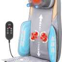 Shiatsu Neck and Back Massager with Heat,4D Kneading Back Massager for Pain Relief Deep Tissue, Back Massager for Chair, Massage Chair Pad for Full Back, Gifts for Women Men Parents