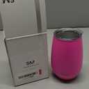 Simple Modern Wine Tumbler with Lid | Cute Stemless Glass Cup with Press-In Lid | Insulated Stainless Steel Coffee Mug | Gifts for Women Men Him Her | Spirit Collection | 12oz | Raspberry Vibes 2 Pack