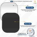 EcoNour 2-Piece Windshield Sun Shade for Jeep | Foldable Jeep Wrangler Sun Shade/Jeep Gladiator Sun Shade fit for Jeep Wrangler JL JLU 2018-2025 / Jeep Gladiator 2020-2025 | Keeps Car Interior Cooler (X-Small)