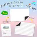Kosiz 2 Pcs Magnetic Draw Write Paper 22 x 17 Inch Dry Erase Handwriting Lined Board for Classroom Whiteboard Writing Chart Magnetic Newsprint Handwriting Paper Homeschool Teaching Supplies