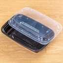 24 oz Meal Prep Containers - 50 Pack Bulk, Leakproof with Lids, Microwave/Freezer/Dishwasher Safe - For Salads, Sides & Portion Control
