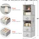 Vailando 6-Shelf Hanging Closet Organizer with 3 Drawers, 2 Separable 3-Shelf Closet Organizers and Storage for Wardrobe Organization, Hanging Dresser for Nursury & Dorm Clothes Organizer