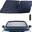 Windshield Sun Shade Umbrella: for Volvo XC60-2018-2024 - Front Custom Car Window Shades - Foldable XC 60 Sunshades Block UV Keep Cool (Standard Version)