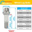 14mm x 1.5 Wheel Lug Bolt OE Factory Wheel 0009905407 Compatible with ML500 S550 CL63 ML350 GLK350 CL500 GL450, Pack of 20