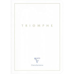 Clairefontaine 36120C Collection Triomphe GOLD A White Sewn Notebook - A5 14,8x21 cm - 96 Plain White Pages - Paper 90 g - Card Cover with Gold Marking