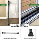 Adjustable Sliding Door Security Bar, Door Jammer 2-in-1 Adjustable Door Knob and Sliding Patio Door Stoppers Security with Alarm, 40 Different Adjustments by Guard Dog Security