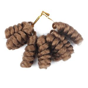 3 Packs Saniay Curl Crochet Braids Short Crochet Braiding Bouncy Twist Spiral Curls Jamaican Twist Hair Extensions 20 Strands/Pack (27, 12 * 10 inch)
