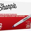 Sharpie Permanent Markers, Ultra-Fine Point, Blue, 12 Count - Home, School, Office Supplies