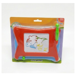 Mini Magnetic Drawing Board, 4-Colors Travel Size Erasable Doodle Magna Board Toy, Small Writing Painting Sketching Pad, Educational Learning and Classroom Prizes for Toddler Boy Girl Kids Child