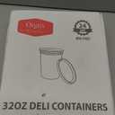 Orgtiv 32oz Deli Containers (24-Pack) - Leakproof Food Storage Containers with Lids, Microwave & Dishwasher Safe, BPA-Free Plastic Soup Containers for Meal Prep, Takeout, Restaurant Use