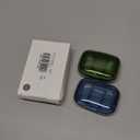 2 Pack 3 Compartment Small Pill Box, Moisture Proof Case, Travel Organizer for Pocket Purse, Daily Portable Medicine Vitamin Container, Fish Oil and Supplement Storage (Green+Blue)